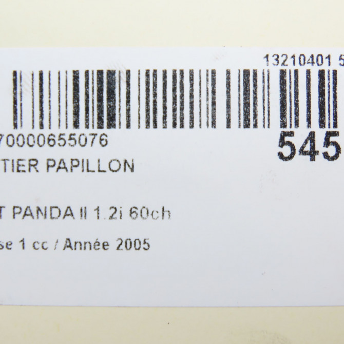 Boitier papillon occasion FIAT PANDA II Phase 1 09-2003->12-2012 1.2i 60ch 77363298 6
