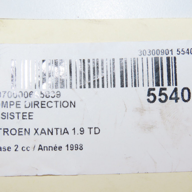 Pompe direction assistee occasion CITROEN XANTIA Phase 2 12-1997->06-2001 1.9 TD 90ch 5