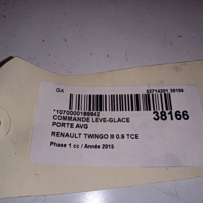 Commande lève-glace porte avant gauche occasion RENAULT TWINGO III Phase 1 06-2014->... 0.9 TCE 12v 90ch 254110431R 3