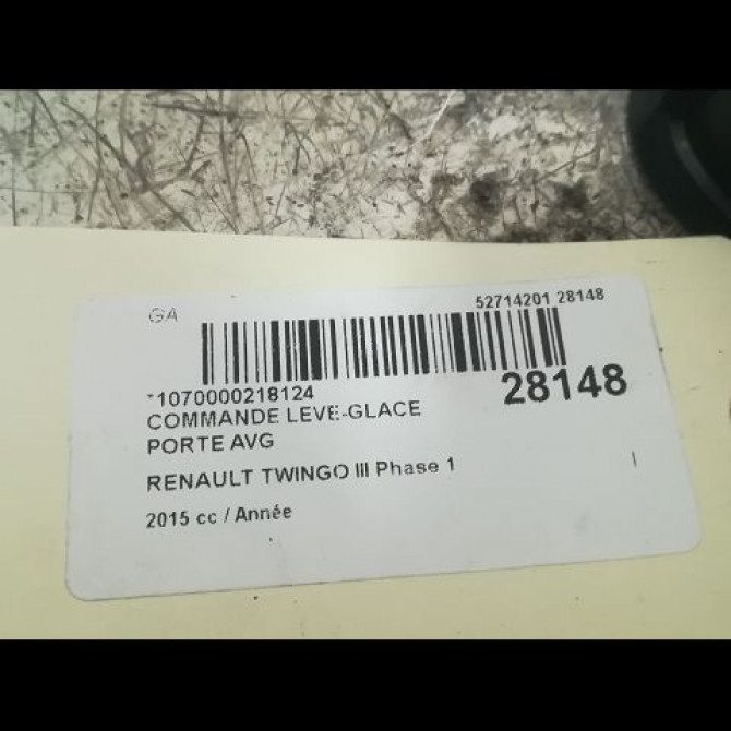 Commande lève-glace porte avant gauche occasion RENAULT TWINGO III Phase 1 06-2014->... 254110431R 3