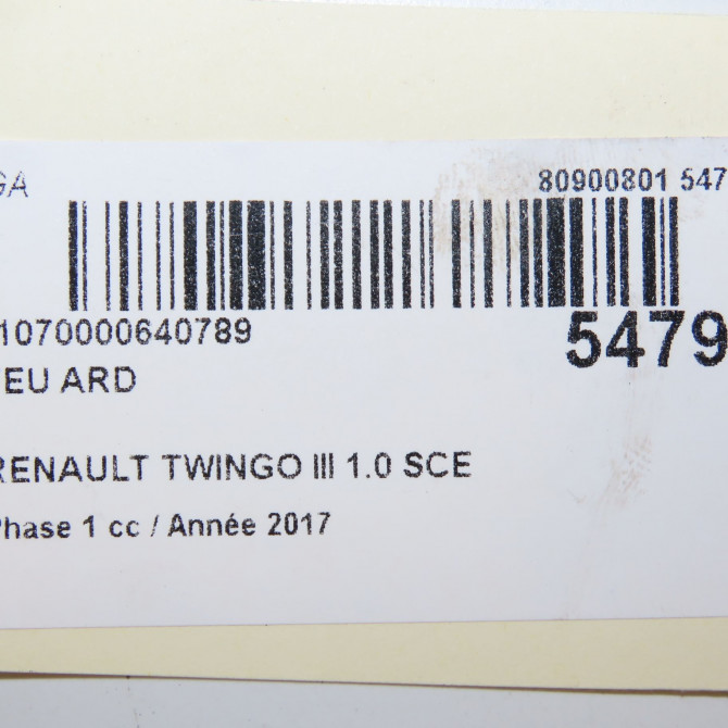 Feu arrière droit occasion RENAULT TWINGO III Phase 1 06-2014->... 1.0 SCE 12v 70ch 265501361R 6