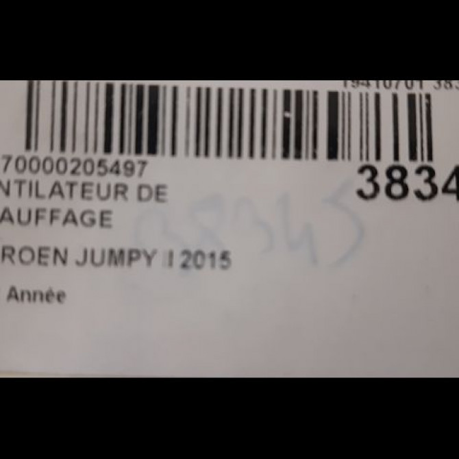 Ventilateur de chauffage occasion CITROEN JUMPY II 1613566380 3