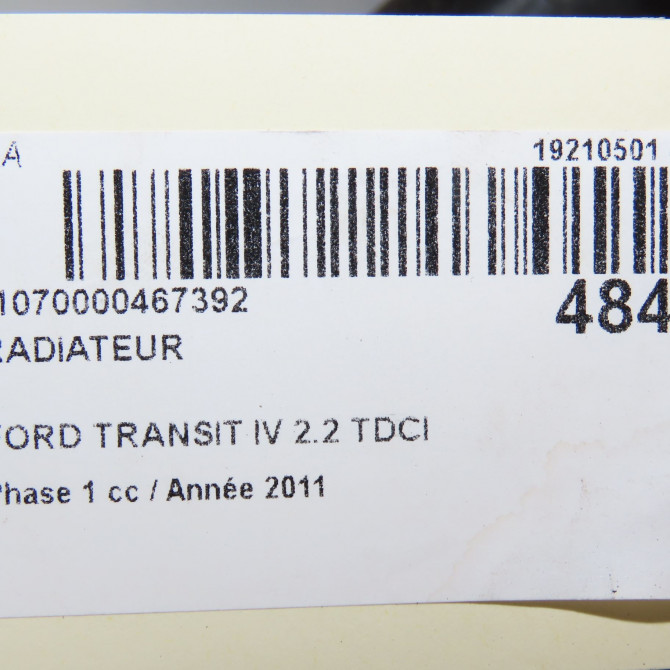 Radiateur occasion FORD TRANSIT IV Phase 1 09-2006->... 2.2 TDCI 110ch 1383317 5