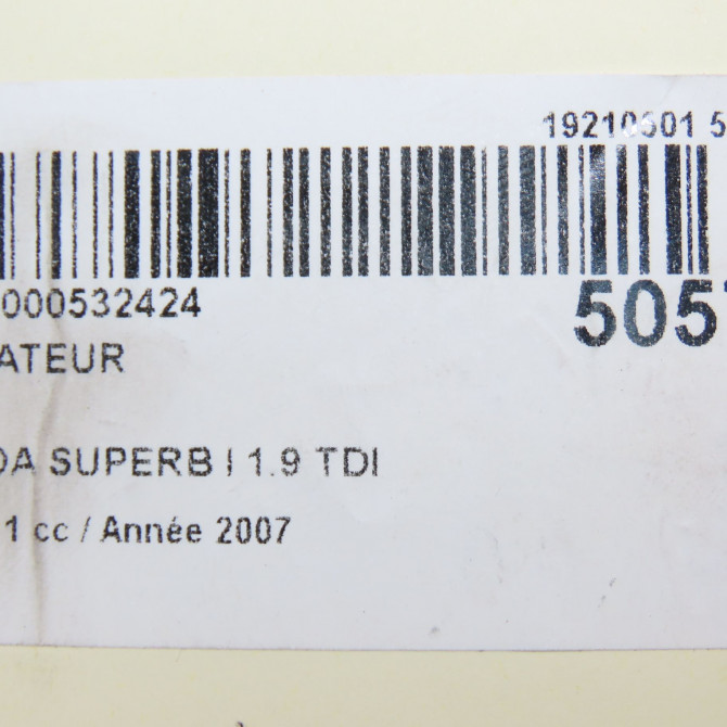 Radiateur occasion SKODA SUPERB I Phase 1 06-2002->06-2008 1.9 TDI 130ch 8D0121251BA 5