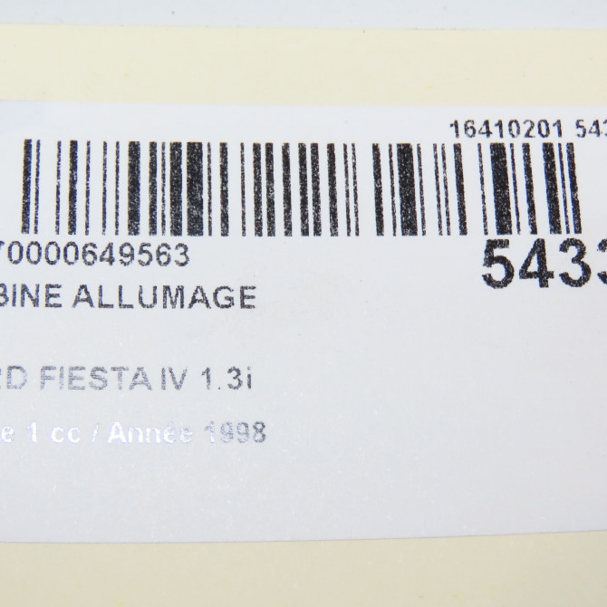 Bobine allumage occasion FORD FIESTA IV Phase 1 09-1995->09-1999 1.3i 1317972 6