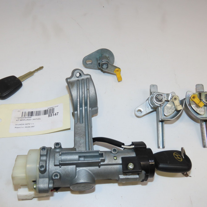Kit serrures + antivol occasion HYUNDAI GETZ Phase 2 11-2005->10-2010 1.1i 819051CD40 2
