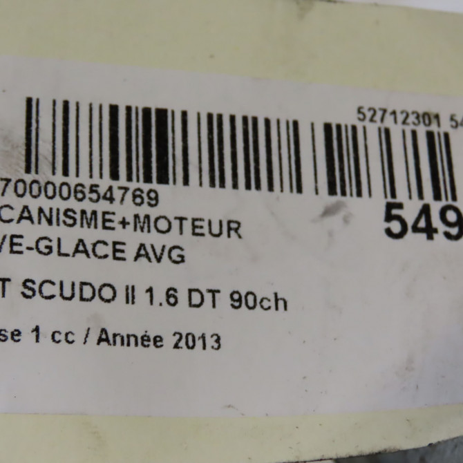 Mecanisme+moteur leve-glace avg occasion FIAT SCUDO II Phase 1 04-2007->... 1.6 DT 90ch 1440161380 7