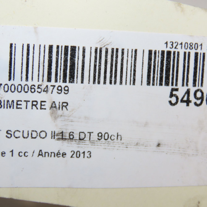 Debimetre air occasion FIAT SCUDO II Phase 1 04-2007->... 1.6 DT 90ch 9683282980 5