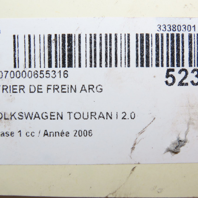 Etrier de frein arrière gauche occasion VOLKSWAGEN TOURAN I Phase 1 03-2003->12-2006 2.0 TDI 140ch 1K0615423M 6