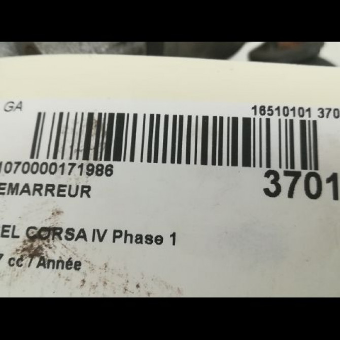Démarreur occasion OPEL CORSA IV Phase 1 09-2006->12-2010 25196021 4