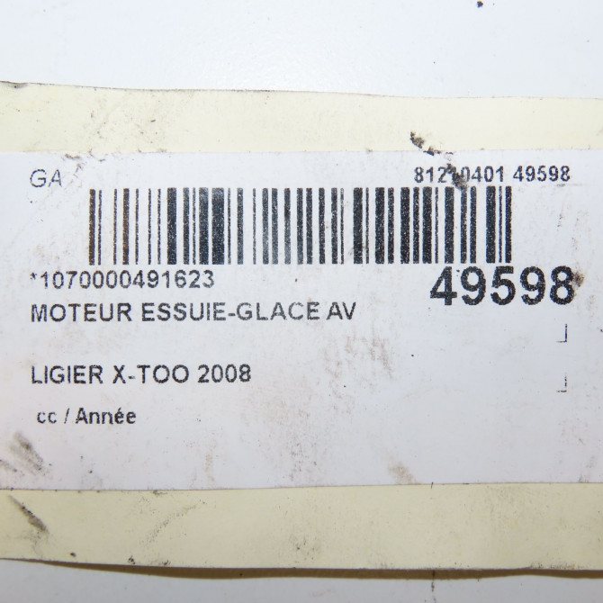 Moteur essuie-glace avant occasion LIGIER X-TOO 6