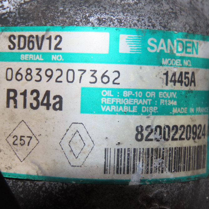 Compresseur air conditionne occasion NISSAN MICRA III Phase 1 01-2003->07-2005 1.5 DCI 82ch 92600BN700EX 6