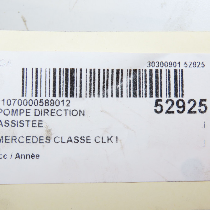 Pompe direction assistee occasion MERCEDES CLASSE CLK I 2104662701 7