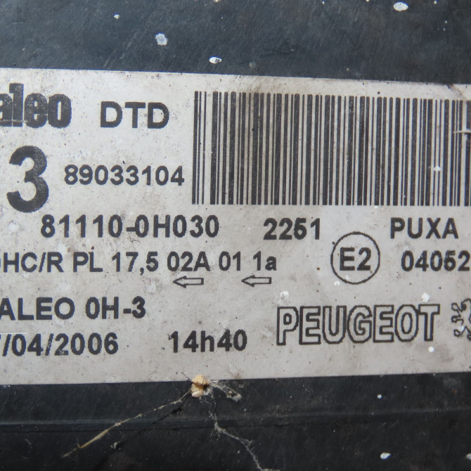 Phare droit occasion PEUGEOT 107 Phase 1 06-2005->12-2008 1.4 HDI 620674 5