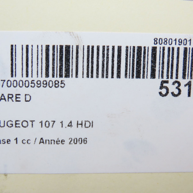 Phare droit occasion PEUGEOT 107 Phase 1 06-2005->12-2008 1.4 HDI 620674 7