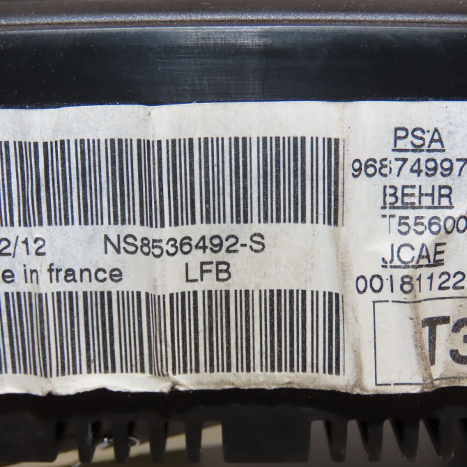 Commande de chauffage occasion PEUGEOT 206 + Phase 1 03-2009->05-2013 1.4i 75ch 6452N7 6