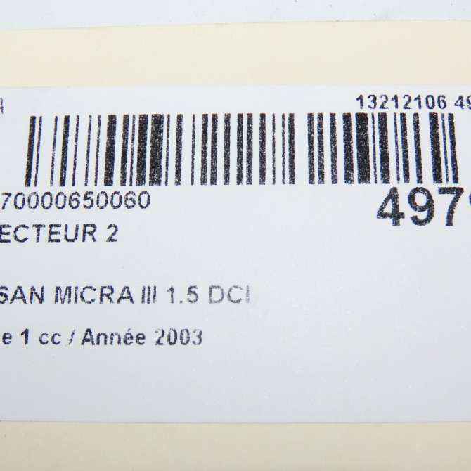 occasion NISSAN MICRA III Phase 1 01-2003->07-2005 1.5 DCI 82ch 1660000QCREX 5