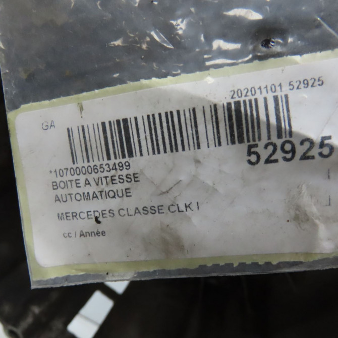 Boîte à vitesse automatique occasion MERCEDES CLASSE CLK I 2102707500 7
