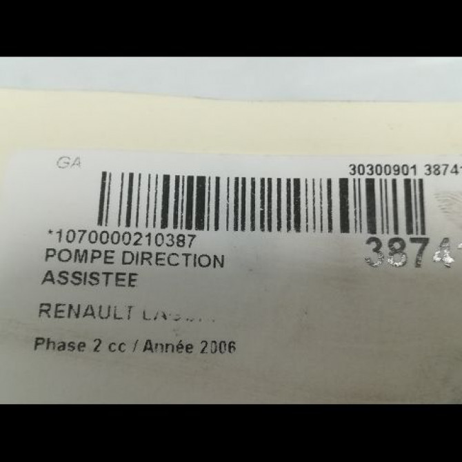 Pompe direction assistee occasion RENAULT LAGUNA II Phase 2 03-2005->09-2007 1.9 DCI 125ch 8200709229 3