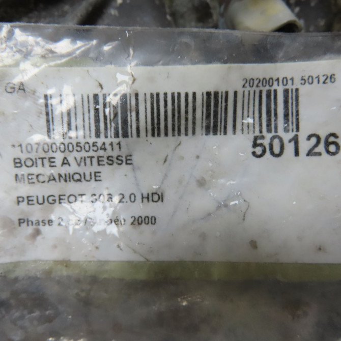Boîte à vitesse mecanique occasion PEUGEOT 306 Phase 2 04-1997->03-2002 2.0 HDI 222271 7