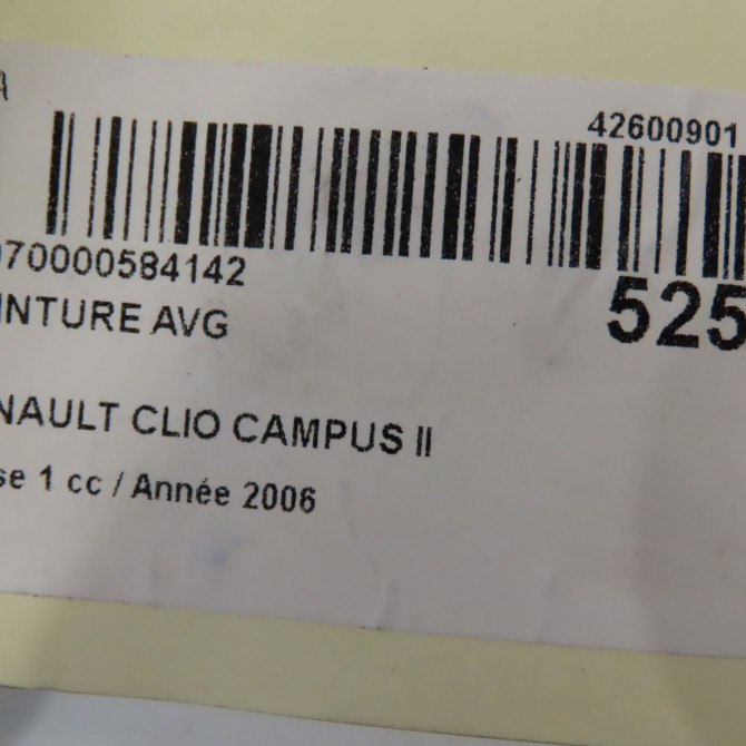 Ceinture avant gauche occasion RENAULT CLIO CAMPUS II Phase 1 07-2006->07-2009 1.5 DCI 70ch 8200068565 6