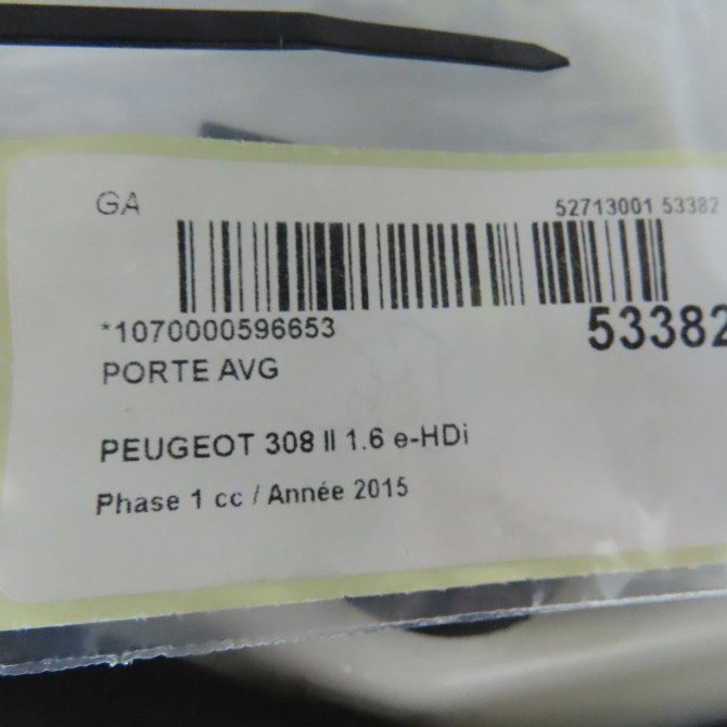 Porte avant gauche occasion PEUGEOT 308 II 308 II Phase 1 2013-06-01->2017-08-31 1.6 e-HDi 115ch 1610102080 6