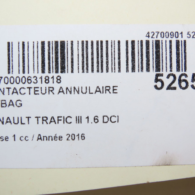 occasion RENAULT TRAFIC III Phase 1 06-2014->... 1.6 DCI 145ch 255677302R 8