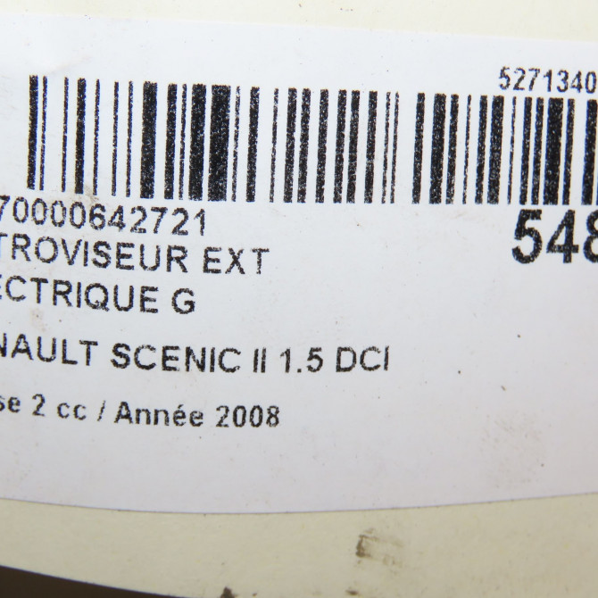 Retroviseur exterieur electrique gauche occasion RENAULT SCENIC II Phase 2 09-2006->04-2009 1.5 DCI 105ch 7701068384 6