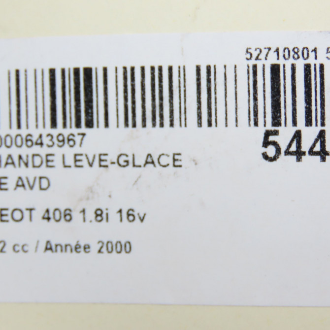 Commande lève-glace porte avant droite occasion PEUGEOT 406 Phase 2 04-1999->04-2004 1.8i 16v 6552ZZ 5