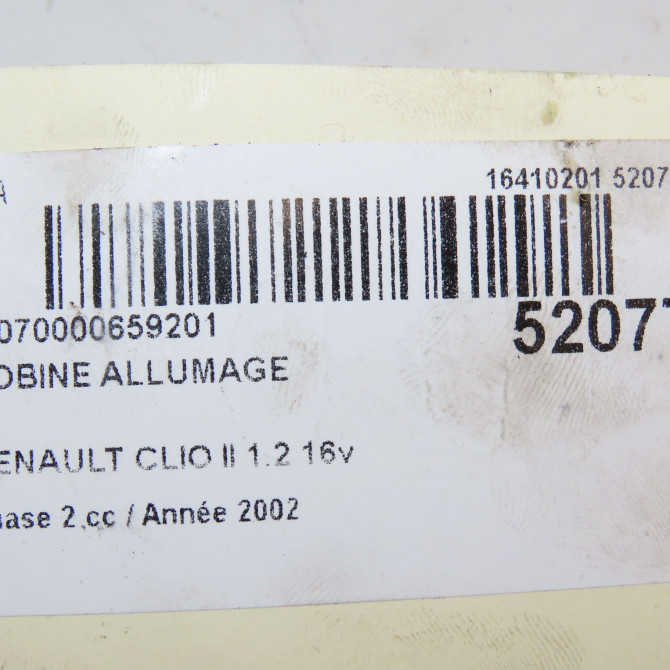 Bobine allumage occasion RENAULT CLIO II Phase 2 06-2001->07-2006 1.2 16v 8200084401 6