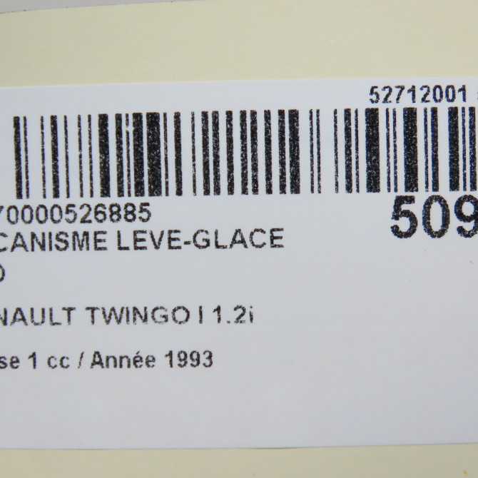 Mécanisme lève-glace avant droit occasion RENAULT TWINGO I Phase 1 04-1993->08-1998 1.2i 55ch 7700818266 4