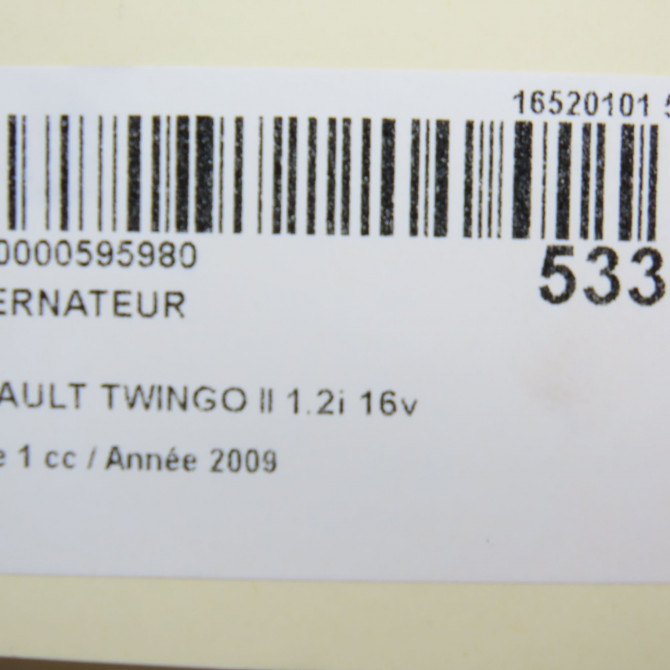 Alternateur occasion RENAULT TWINGO II Phase 1 06-2007->11-2011 1.2i 16v 75ch 8200718724 8