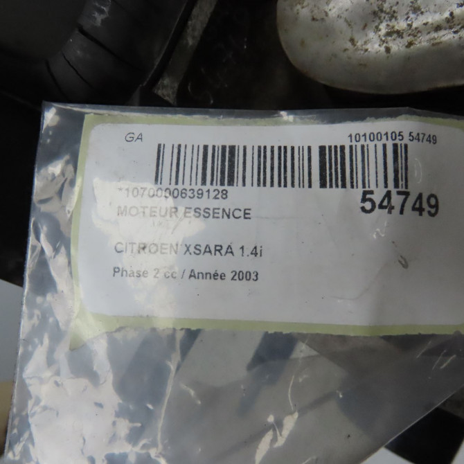 Moteur essence occasion CITROEN XSARA Phase 2 09-2000->12-2005 1.4i 135EC 6