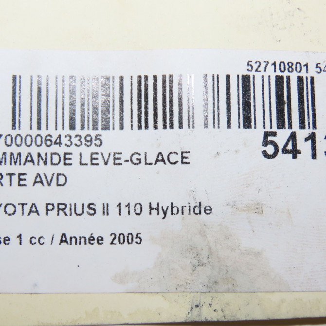 Commande lève-glace porte avant droite occasion TOYOTA PRIUS II Phase 1 03-2004->11-2009 110 Hybride 8481012080 4