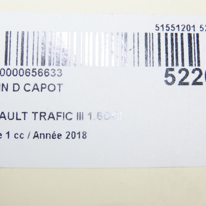 Verin d capot occasion  654705053R 3