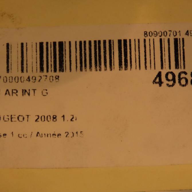 Feu arrière interieur gauche occasion PEUGEOT 2008 Phase 1 01-2013->... 1.2i PURETECH 110ch 9678074480 4