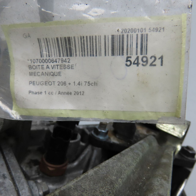 Boîte à vitesse mecanique occasion PEUGEOT 206 + Phase 1 03-2009->05-2013 1.4i 75ch 2231X6 6
