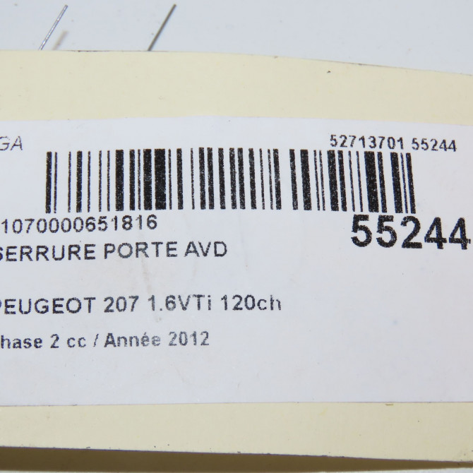 Serrure porte avd occasion  9136W6 8