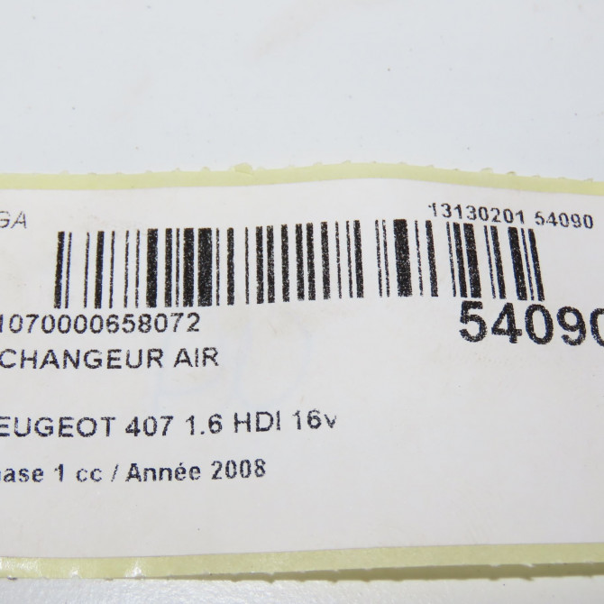 Echangeur air occasion PEUGEOT 407 Phase 1 04-2004->07-2008 1.6 HDI 16v 384K8 5