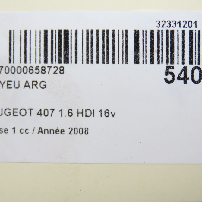 Moyeu arg occasion PEUGEOT 407 Phase 1 04-2004->07-2008 1.6 HDI 16v 374887 5