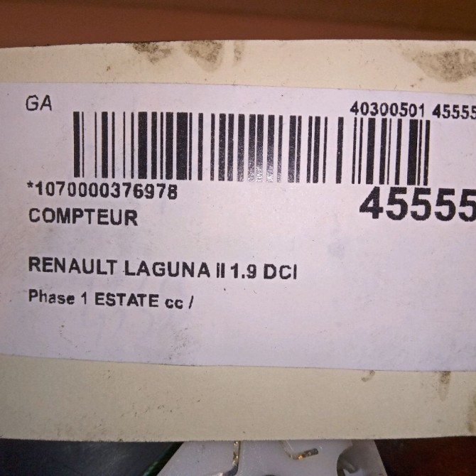 Compteur occasion RENAULT LAGUNA II Phase 1 ESTATE 11-2000->03-2005 1.9 DCI 120ch 7711380001 5