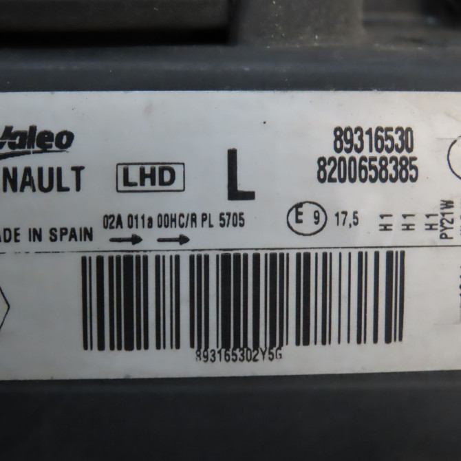 Phare gauche occasion RENAULT MODUS Phase 2 01-2008->12-2012 1.5 DCI 85ch 7701069720 4