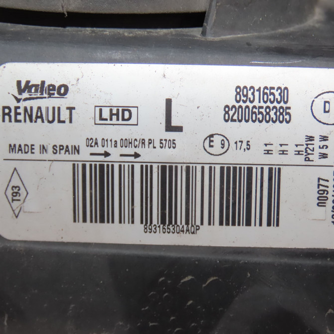 Phare gauche occasion RENAULT MODUS Phase 2 01-2008->12-2012 1.5 DCI 85ch 7701069720 4