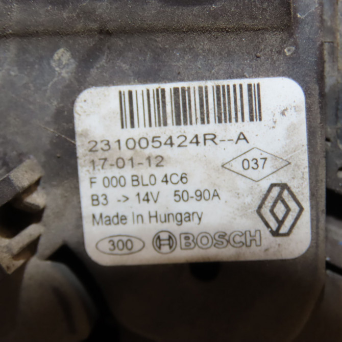 Alternateur occasion RENAULT TWINGO III Phase 1 06-2014->... 1.0 SCE 12v 70ch 231003071R 6