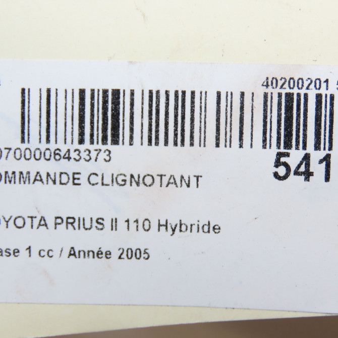 Commande clignotant occasion TOYOTA PRIUS II Phase 1 03-2004->11-2009 110 Hybride 8415233030 8
