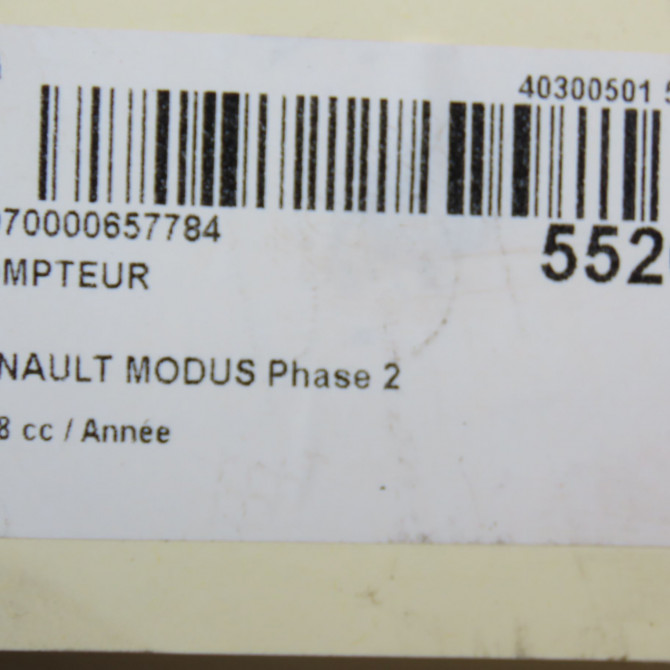 Compteur occasion RENAULT MODUS Phase 2 01-2008->12-2012 1.6i 16v 110ch 8200668079 6
