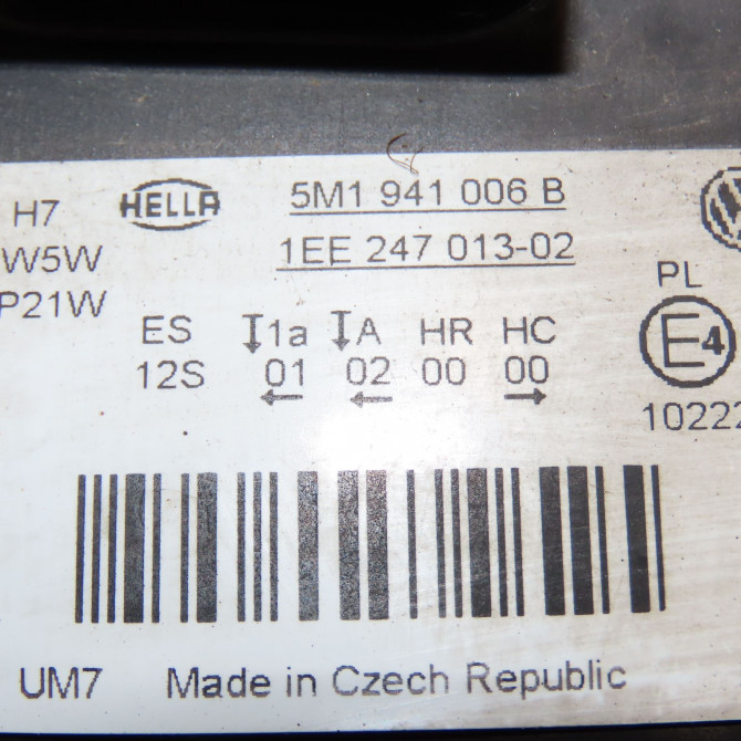 Phare droit occasion VOLKSWAGEN GOLF PLUS Phase 1 03-2005->03-2009 1.9 TDI 105ch 5M1941006B 4