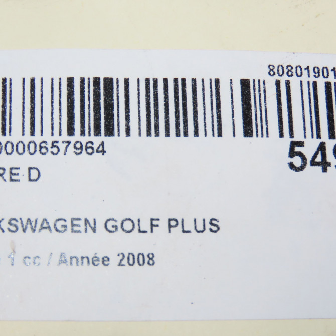 Phare droit occasion VOLKSWAGEN GOLF PLUS Phase 1 03-2005->03-2009 1.9 TDI 105ch 5M1941006B 6