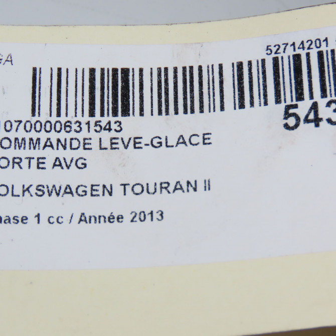 Commande lève-glace porte avant gauche occasion VOLKSWAGEN TOURAN II Phase 1 09-2010->12-2015 2.0 TDI 140ch 7P6959857 5