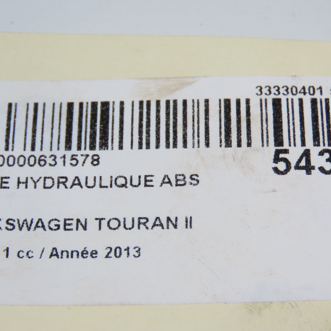 Unité hydraulique ABS occasion VOLKSWAGEN TOURAN II Phase 1 09-2010->12-2015 2.0 TDI 140ch 1K0614517DPBEF 7